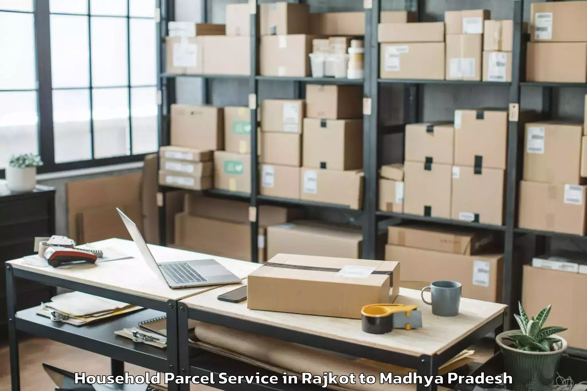 Book Rajkot to Kailaras Household Parcel